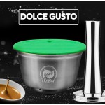 STAINLESS STEEL Metal Reusable Dolce Gusto Capsule Compatible with dolce gusto coffee Machine Refillable Reusable Dolci capsule