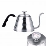 1/1.2L Gooseneck Drip Kettle Coffee Tea Pot Stainless Steel Drip Kettle With Creative Thermometer Suit For Induction Cooker