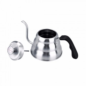 1/1.2L Gooseneck Drip Kettle Coffee Tea Pot Stainless Steel Drip Kettle With Creative Thermometer Suit For Induction Cooker