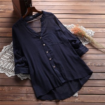 Womens Shirt Korean White Shirts Blouse Cotton Autumn Ladies Long Sleeve Blouses Office White Tops V Neck Camisa Feminina