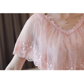 Women Tops and Blouses Summer Lace Blouse Shirt Fashion Women Blouses New 2018 Short Sleeve Lace Top Blusa Feminina 0788 30