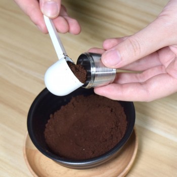 3PCS Refillable Tasse Nespresso Inox Empty Capsules Stainless Steel Reusable Filter Cup Rechargeable Inoxidable Coffee Pod Taza