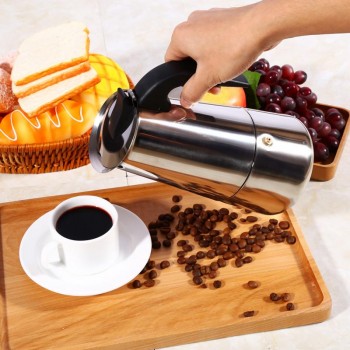 100ml/200ml/300ml/450ml Portable Espresso Coffee Maker Moka Pot Stainless Steel Coffee Brewer Kettle Pot For Pro Barista