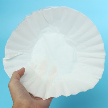 50pcs/Set 24cm White Coffee Filters Single Serving Paper for Coffee Machine Filter Paper Cake Cup Coffee Filter Paper Bowl