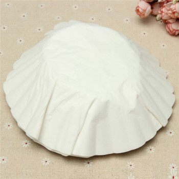 50pcs/Set 24cm White Coffee Filters Single Serving Paper for Coffee Machine Filter Paper Cake Cup Coffee Filter Paper Bowl
