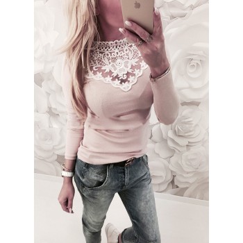 Spring Autumn women Lace Blouse Shirt Sexy White Red Gray Black Tops Party Girls Blusas Shirts 2018 Fashion