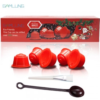 Gamlung 5 Pcs Refillable Dolce Gusto Coffee Capsule Nescafe Dolce Gusto Reusable Capsule With Premium Gift Package