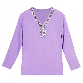 2019 New Women Sexy V Neck Sequins Chiffon Blouse Shirt 2018 Autumn Winter Long Sleeve Black White Blouses Tops Plus Size 5XL