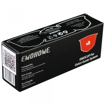 EMOHOME 3pcs Reusable Dolce Gusto Refillable Capsules Compatible with Nescafe Dolce Gusto Machine System, not machine!