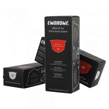 EMOHOME 3pcs Reusable Dolce Gusto Refillable Capsules Compatible with Nescafe Dolce Gusto Machine System, not machine!