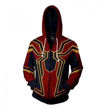 YOUTHUP 3D Hoodies Men 3D Printed Spiderman Zipper Long Sleeve Hooded Sweatshirts Men Coat Cosplay Hoody Cool Tops Plus Size