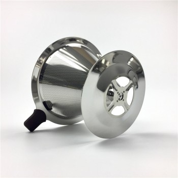 Reusable Coffee Filter Stainless Steel Holder Metal Mesh Funnel Baskets Drif Coffee Filters Dripper v60 Drip Coffee Filter Cup