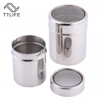 TTLIFE Stainless Steel Chocolate Shaker Cocoa Flour Icing Sugar Powder Coffee Sifter with Lid Coffee Filters Coffee Accessories