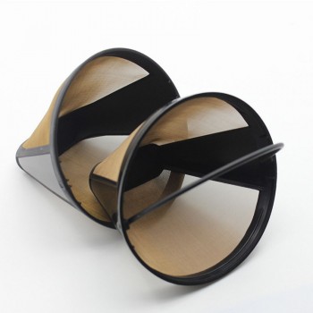 Handmade Reusable Coffee Maker Accessories 1 pcs Stainless Steel  Kitchenware Cone-Style Kitchen Gadgets Coffee Filter