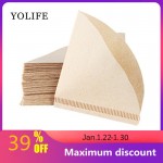100 Pieces Wooden Hand V60 Drip Paper Coffee Filter 102 coffee strainer Bag Espresso Tea Infuser Accessories