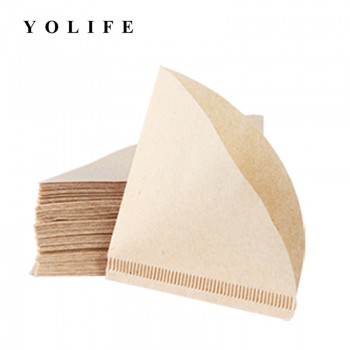 100 Pieces Wooden Hand V60 Drip Paper Coffee Filter 102 coffee strainer Bag Espresso Tea Infuser Accessories