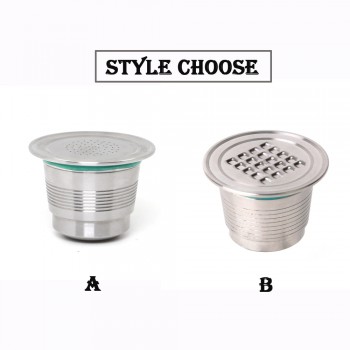 Nespresso Machine Coffee Filter Stainless Steel Metal Reusable Capsule Pos Tamper With Press Refillable Coffee Capsules Filters