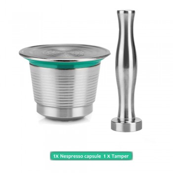 Nespresso Machine Coffee Filter Stainless Steel Metal Reusable Capsule Pos Tamper With Press Refillable Coffee Capsules Filters