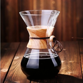 6 Cups Classic Glass Espresso Coffee Maker Chemex Style Pour Over Coffeemaker Coffee Machine