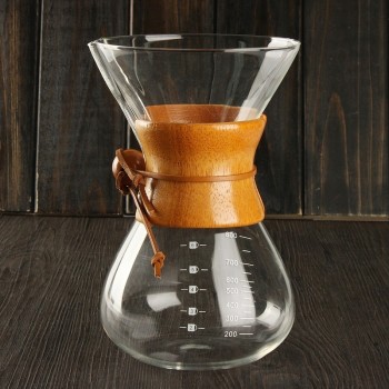 6 Cups Classic Glass Espresso Coffee Maker Chemex Style Pour Over Coffeemaker Coffee Machine
