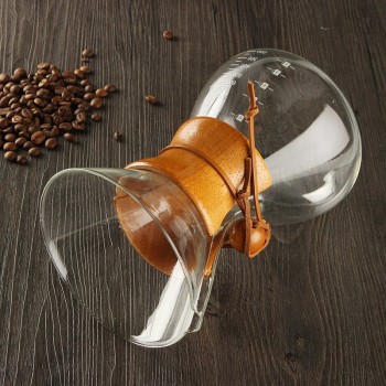 6 Cups Classic Glass Espresso Coffee Maker Chemex Style Pour Over Coffeemaker Coffee Machine