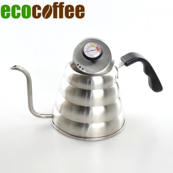 1200ML 304 Stainless Steel V60 Drip Kettle with thermometer Home use tea pot  Barista Coffee Tool 2018 New In stocked DIY