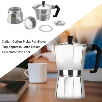 3/6/9 Cups Manual Coffee Espresso Maker Pot Stainless Steel Glass Teapot Cafetiere  Coffee Tea Percolator Filter Press Plunger