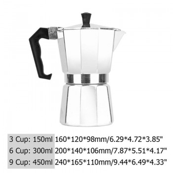 3/6/9 Cups Manual Coffee Espresso Maker Pot Stainless Steel Glass Teapot Cafetiere  Coffee Tea Percolator Filter Press Plunger
