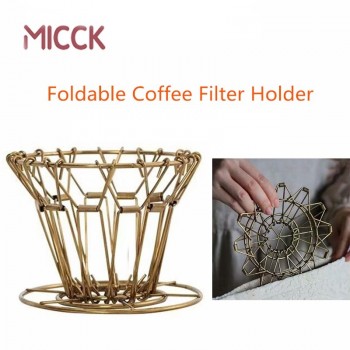 MICCK Foldable Espesso Coffee Filter Alloy Steel Portable Reusable Coffee Dripper Barista For Kitchen Decoration Accessories