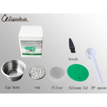 Capsulone/STAINLESS STEEL Metal capsule Compatible with dolce gusto coffee Machine Refillable Reusable capsule