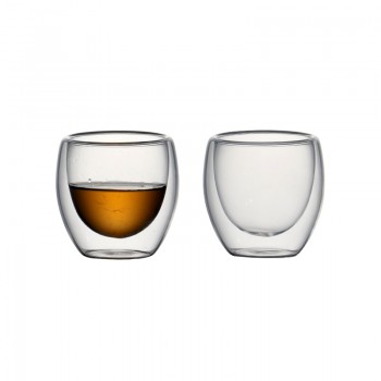 Set of 2 Double-wall insluated Coffee Cup Set for Drinking Tea cup of coffee,Latte,Espresso cups or Water 80ml