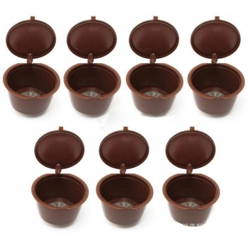 2Pcs Coffee Capsule With 1PC Plastic Spoon Refillable Coffee Capsule 200 Times Reusable Compatible For Nescafe Dolce Gusto