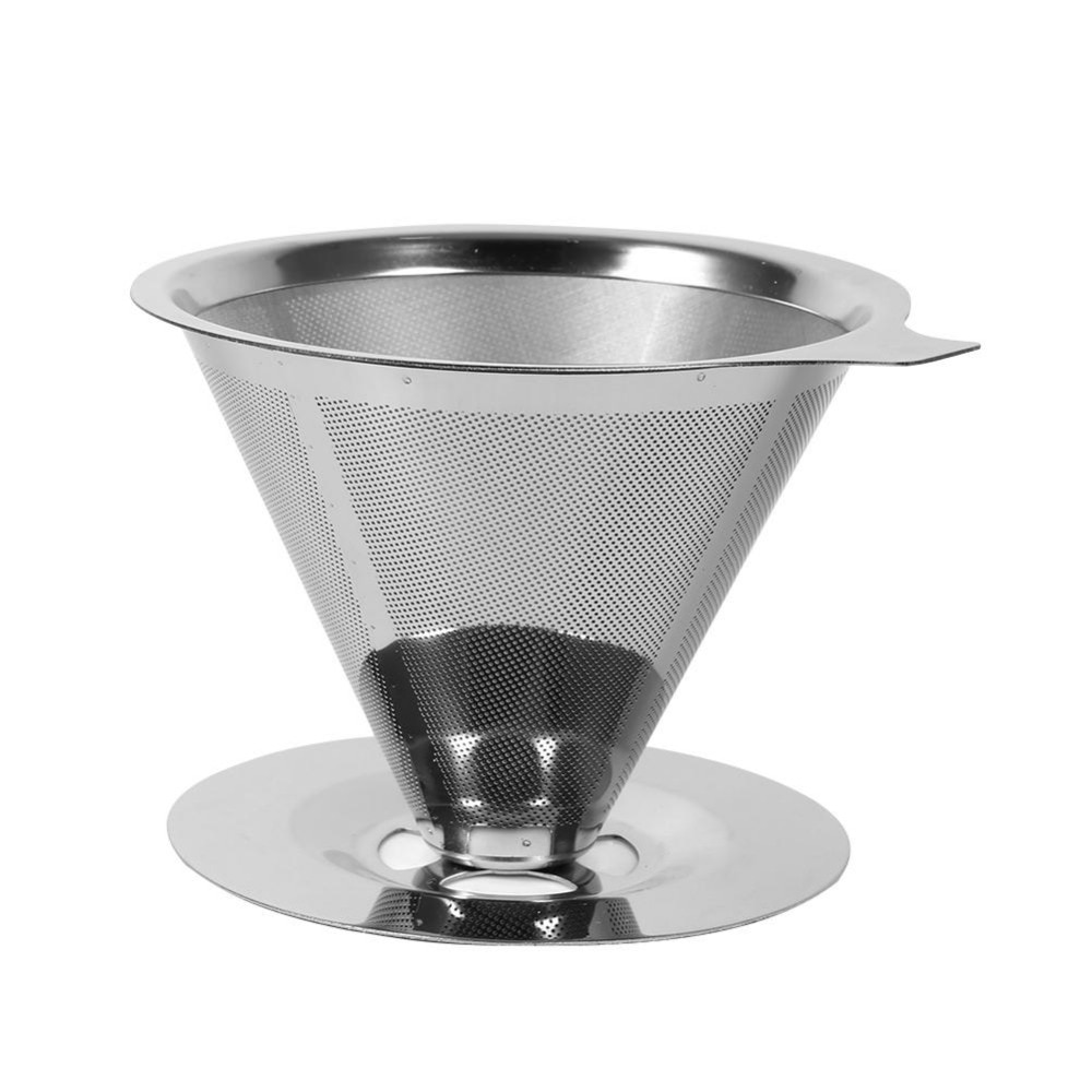 Double Layer Stainless Steel Coffee Filter Holder Pour Over Coffees Dripper Mesh Coffee Tea Filter Basket Tools