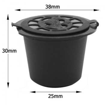 Refillable Reusable Nespresso Coffee Capsule With 1PC Plastic Spoon Filter Pod For Original Line Siccsaee Filters