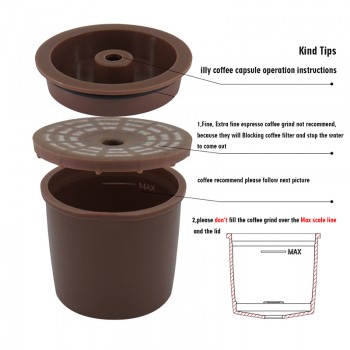 Reusable Iperespresso Capsule Refillable Coffee Capsulone Cups Compatible illy Machines Refill Coffee Filte