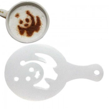 16pcs/set Coffee Latte Cappuccino Coffee Art Stencils Template Strew Flowers Pad Duster Spray for Coffee Decor Tools Accessories