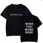 2018 New Fashion Hip Hop T Shirt Men Women Travis Scotts ASTROWORLD Harajuku T-Shirts WISH YOU WERE HERE Letter Print Tees Tops