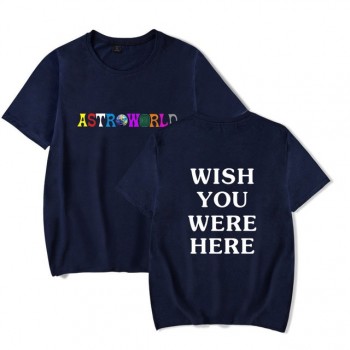 2018 New Fashion Hip Hop T Shirt Men Women Travis Scotts ASTROWORLD Harajuku T-Shirts WISH YOU WERE HERE Letter Print Tees Tops