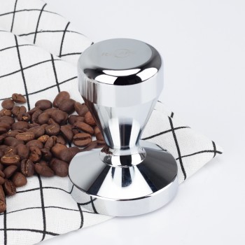 Recaps 51mm  Solid Iron with Chrome Plated Base Coffee Tamper for Espresso Coffee Machines Silver Color Press Coffee Grind
