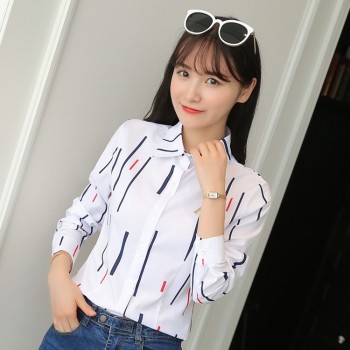 BIBOYAMALL Elegant Striped Shirts Women Tops Womens Blouses 2018 Spring Women Blouses Office Lady Large Size 3XL
