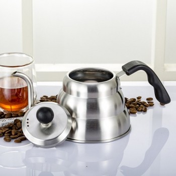 1000ml Stainless Steel Coffee Pot Long Spout Kettle Gooseneck Drip Coffee Kettle Thermo Maker Thermometer Pour Over Teapot 1.2L