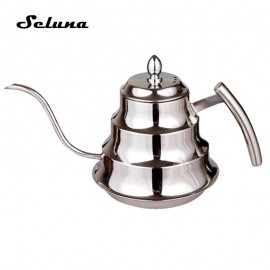 Seluna 1.2L Stainless Steel Gooseneck Coffee Pot Pour-over Coffee Kettle with Filter Hand Drip Coffee Pot Tea Percolator Teapot