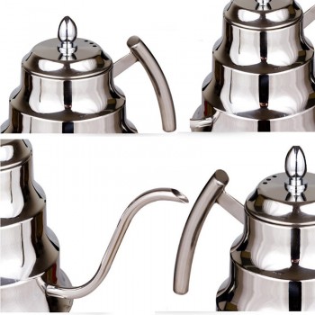 Seluna 1.2L Stainless Steel Gooseneck Coffee Pot Pour-over Coffee Kettle with Filter Hand Drip Coffee Pot Tea Percolator Teapot