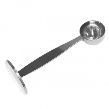 Espresso Stand Coffee Measure Tamper Spoon Stainless Steel Coffee amp; Tea Tools Measuring Tamping Scoop 1 Pieces Silver