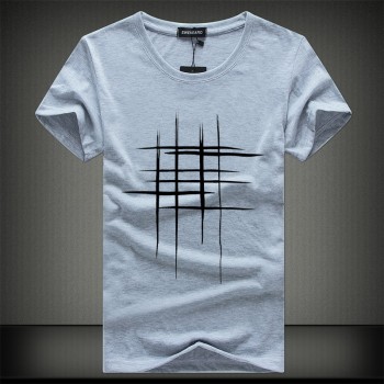 SWENEARO 2018 Simple creative design line cross Print cotton T Shirts Mens New Arrival Summer Style Short Sleeve Men t-shirt