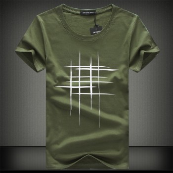 SWENEARO 2018 Simple creative design line cross Print cotton T Shirts Mens New Arrival Summer Style Short Sleeve Men t-shirt
