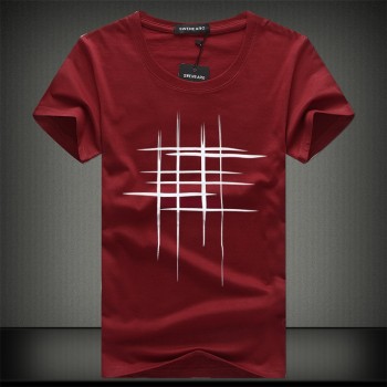 SWENEARO 2018 Simple creative design line cross Print cotton T Shirts Mens New Arrival Summer Style Short Sleeve Men t-shirt