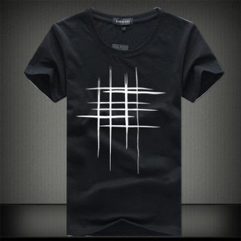SWENEARO 2018 Simple creative design line cross Print cotton T Shirts Mens New Arrival Summer Style Short Sleeve Men t-shirt