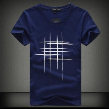 SWENEARO 2018 Simple creative design line cross Print cotton T Shirts Mens New Arrival Summer Style Short Sleeve Men t-shirt
