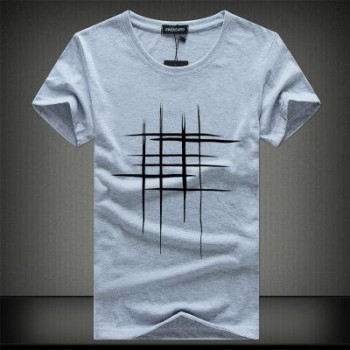SWENEARO 2018 Simple creative design line cross Print cotton T Shirts Mens New Arrival Summer Style Short Sleeve Men t-shirt